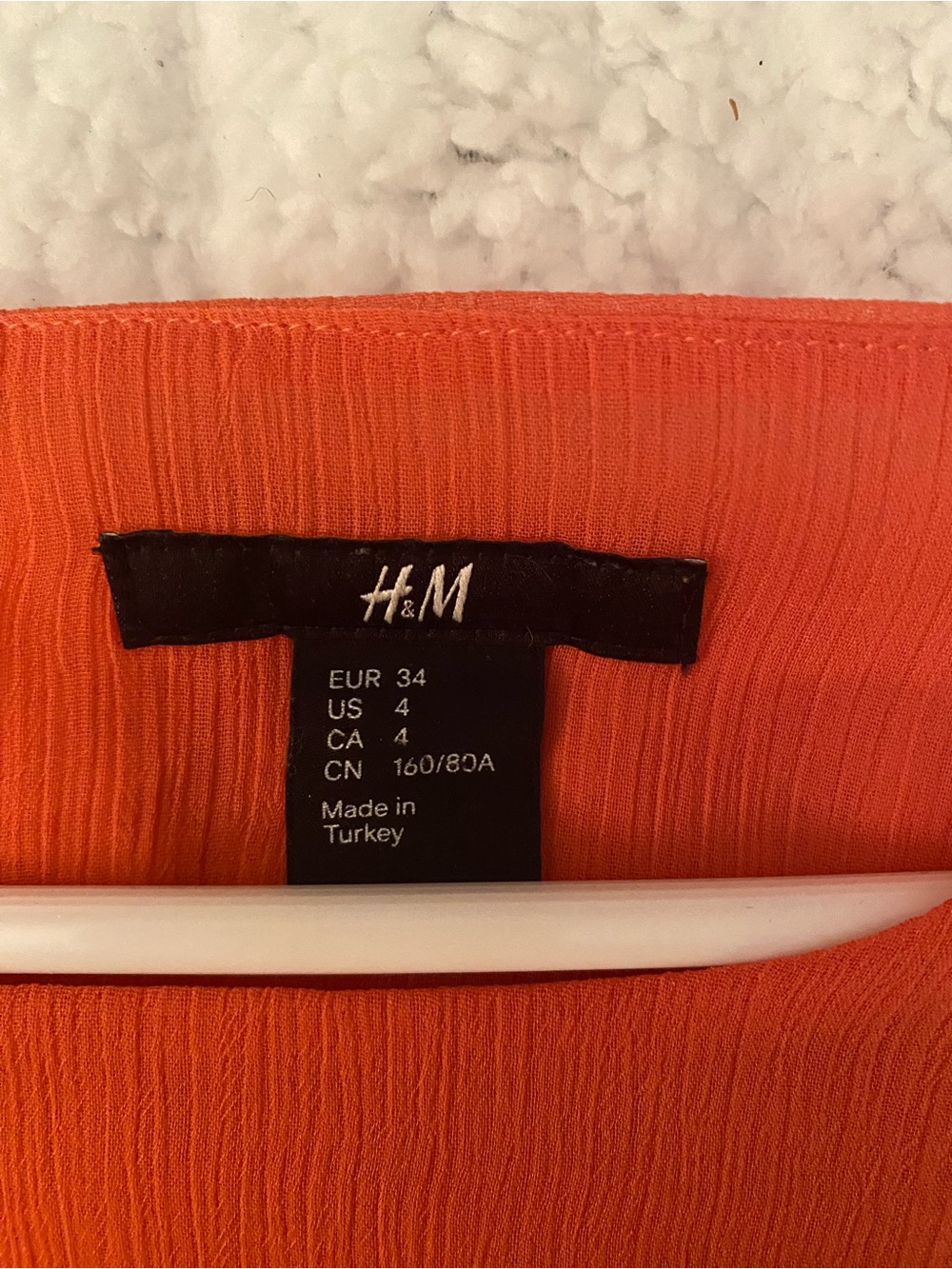 H&M Bright Orange Short-Sleeve Layered Knit Tee - Picture 3 of 3
